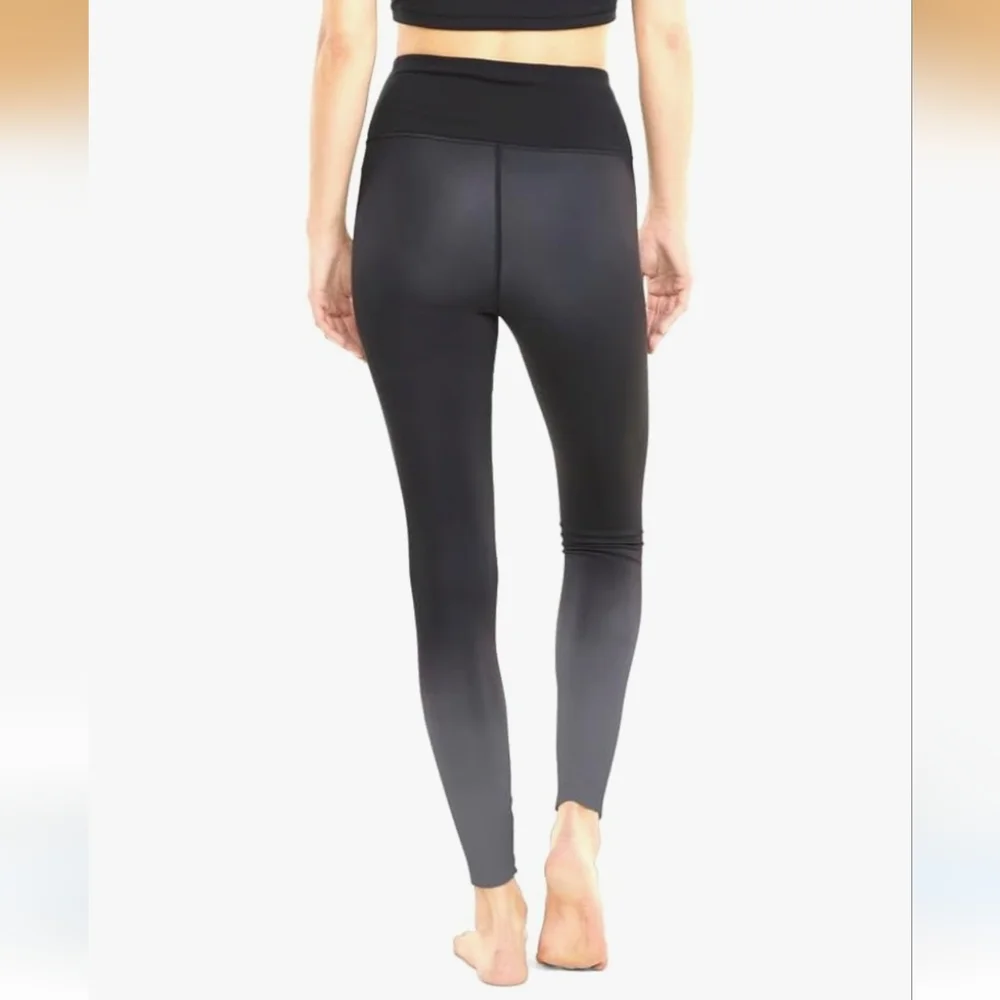 PUMA Womens Studio Ombre High Waist Full Tights Leggings Black Gray Size XL - Picture 5 of 10
